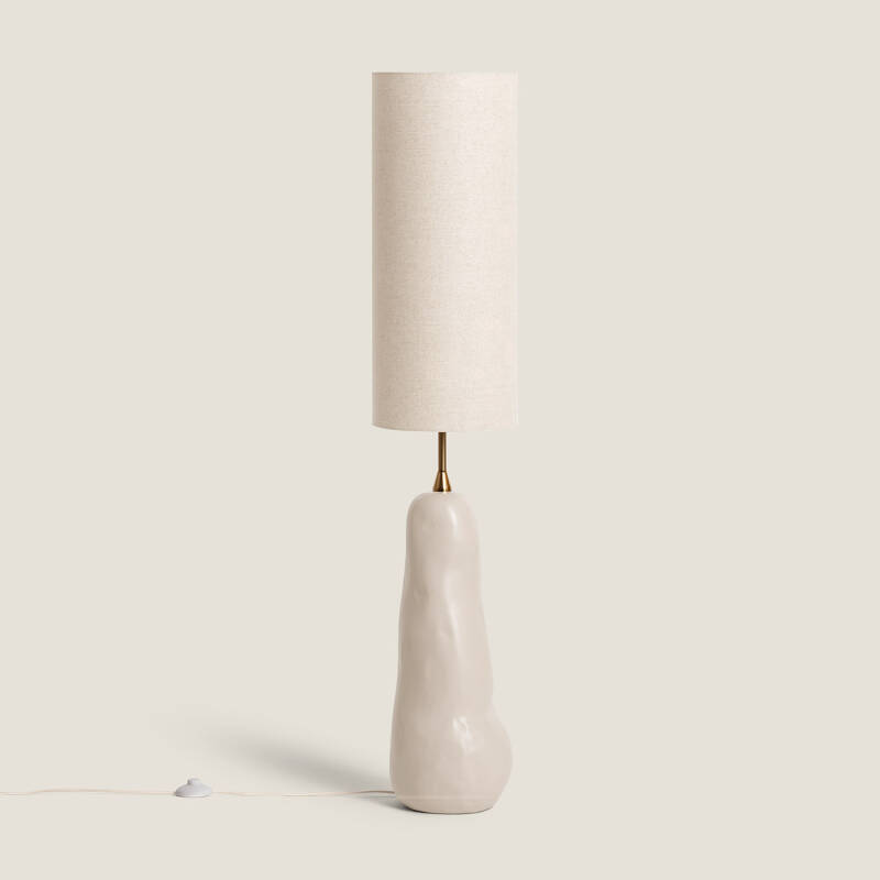 Lampe à Poser Céramique et Toile Bryony