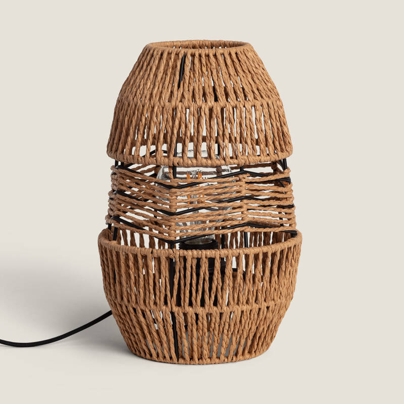 Lampe à Poser Papier Tressé Beyawo