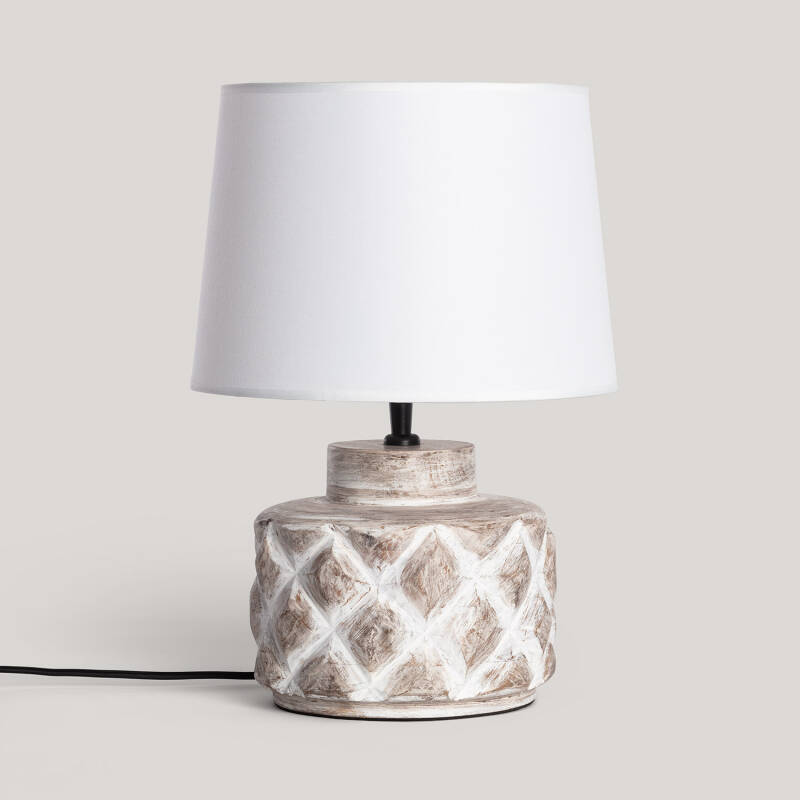 Lampe à Poser Bois Divya ILUZZIA