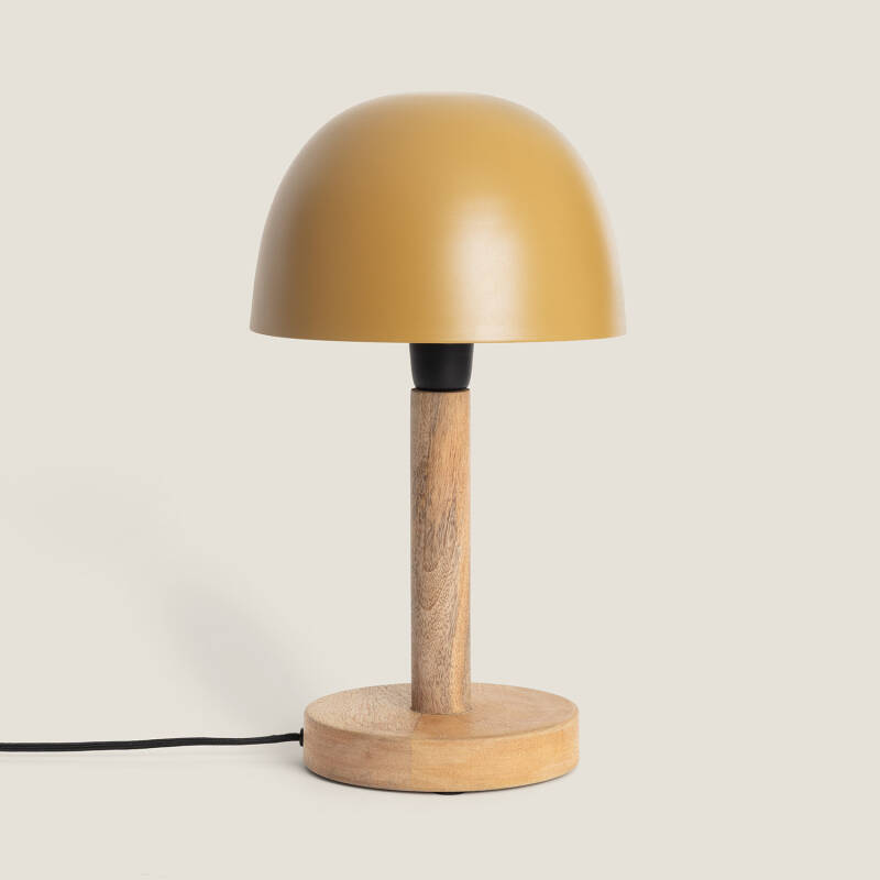 Lampe à Poser Métal et Bois Mallavi