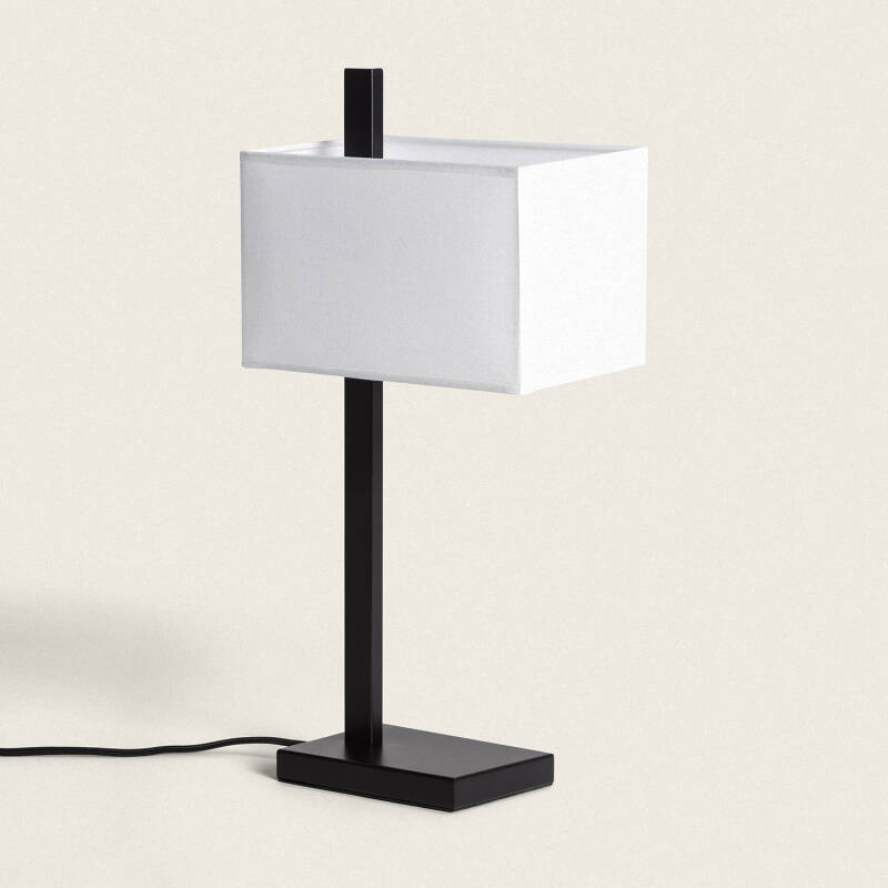 Lampe à Poser Métal et Tissu avec Port USB et Interrupteur Tactile Malena