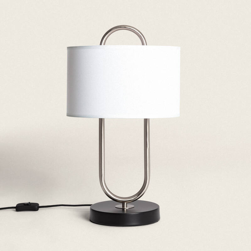 Lampe à Poser Métal et Tissu Duque