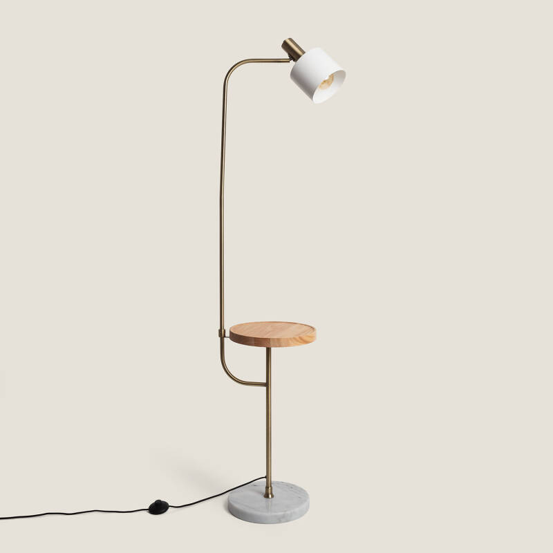 Lampadaire Métal et Marbre Dafne