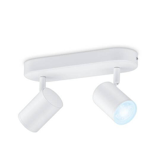 Plafonnier LED Dimmable CCT Sélectionnable Smart WiFi+Bluetooth 4.9W Deux Spots WiZ Imageo