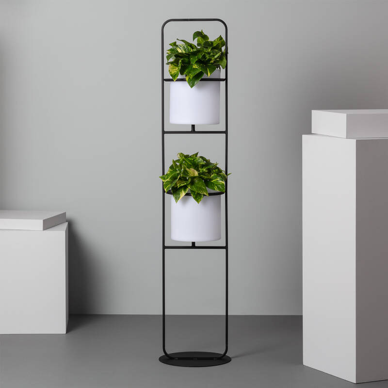 Lampadaire Extérieur Métal LED 5W RGB Pot de Fleurs Ø30 cm Rechargeable IP65